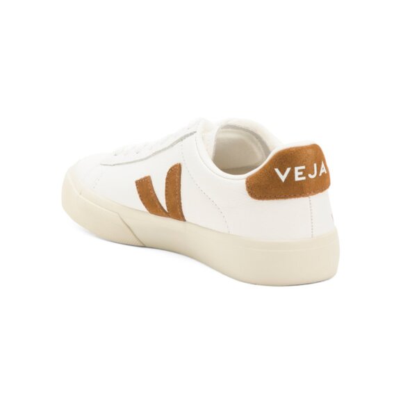 VEJA White/Brown Made In Brazil Leather Campo Sneakers - Picture 2 of 2